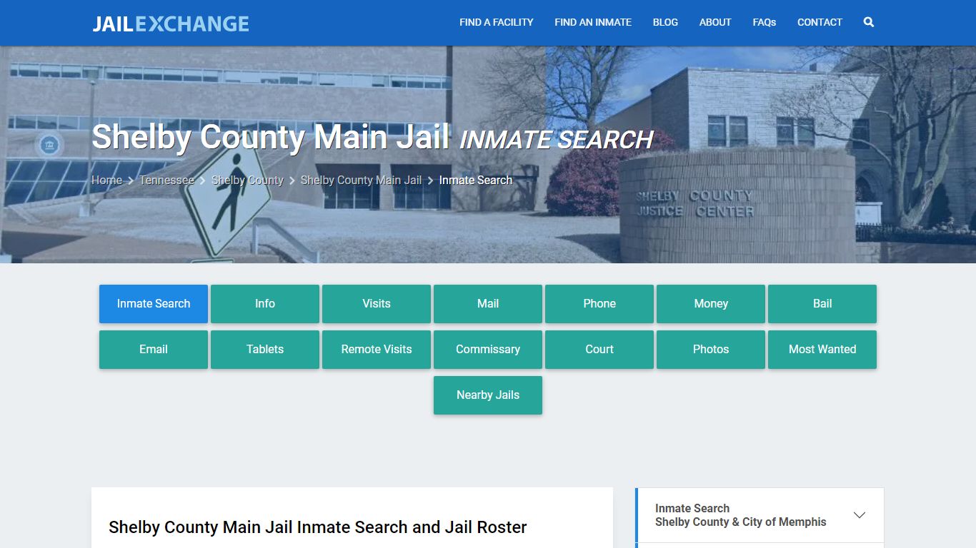 Shelby County Main Jail Inmate Search - Jail Exchange